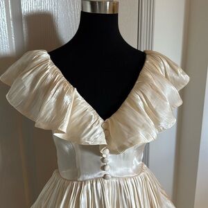 Ruffled satin dress